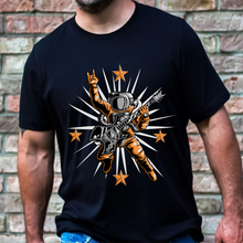 Load image into Gallery viewer, Space RockStar Men&#39;s Short Sleeve Graphic Tee
