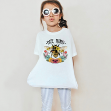 Load image into Gallery viewer, Bee Kind Flowers Youth Girls Retro T-shirt
