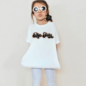 Big Sister Retro Leopard Girls Retro T-shirt