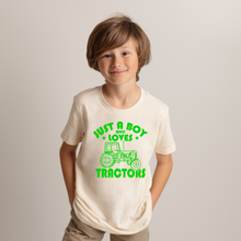 Load image into Gallery viewer, Just A Boy Who Loves Tractors Youth Boys T-shirt
