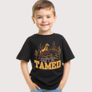 Cant Be Tamed Cowboy Youth Boys T-shirt