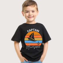 Load image into Gallery viewer, Retro Captain Awesome Sailboat Youth Boys T-shirt
