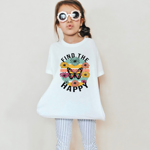 Find The Happy Youth Girls Retro T-shirt