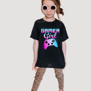 Gamer Girl Youth Girls Retro T-shirt