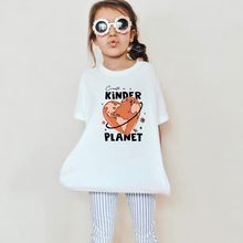 Load image into Gallery viewer, Create a Kinder Planet Pinks Girls Retro T-shirt
