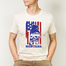 Load image into Gallery viewer, Montana America Bear Men&#39;s Short Sleeve Graphic Tee
