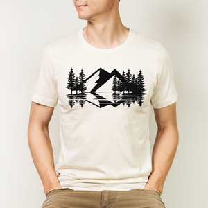 Moutains Sketch Men's Short Sleeve Graphic Tee