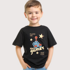 Player One Retro Gamer Youth Boys T-shirt