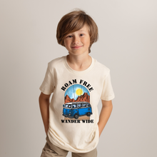 Load image into Gallery viewer, Roam Free Wander Wide Youth Boys T-shirt
