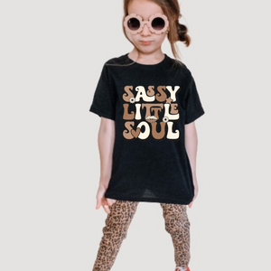 Sassy Little Soul Girls Youth Retro T-shirt