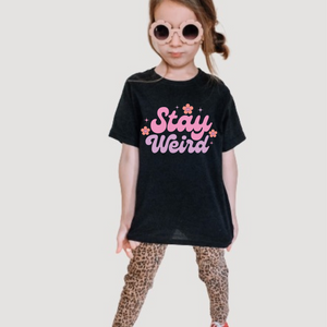 Stay Weird Girls Youth Retro T-shirt