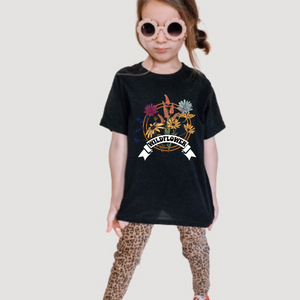 Wildflowers Girls Youth Retro T-shirt