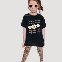 Load image into Gallery viewer, Yes You Can Retro Flowers Girls Youth T-shirt
