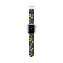 Load image into Gallery viewer, Vintage Flowers Faux-Leather Apple Watch Band
