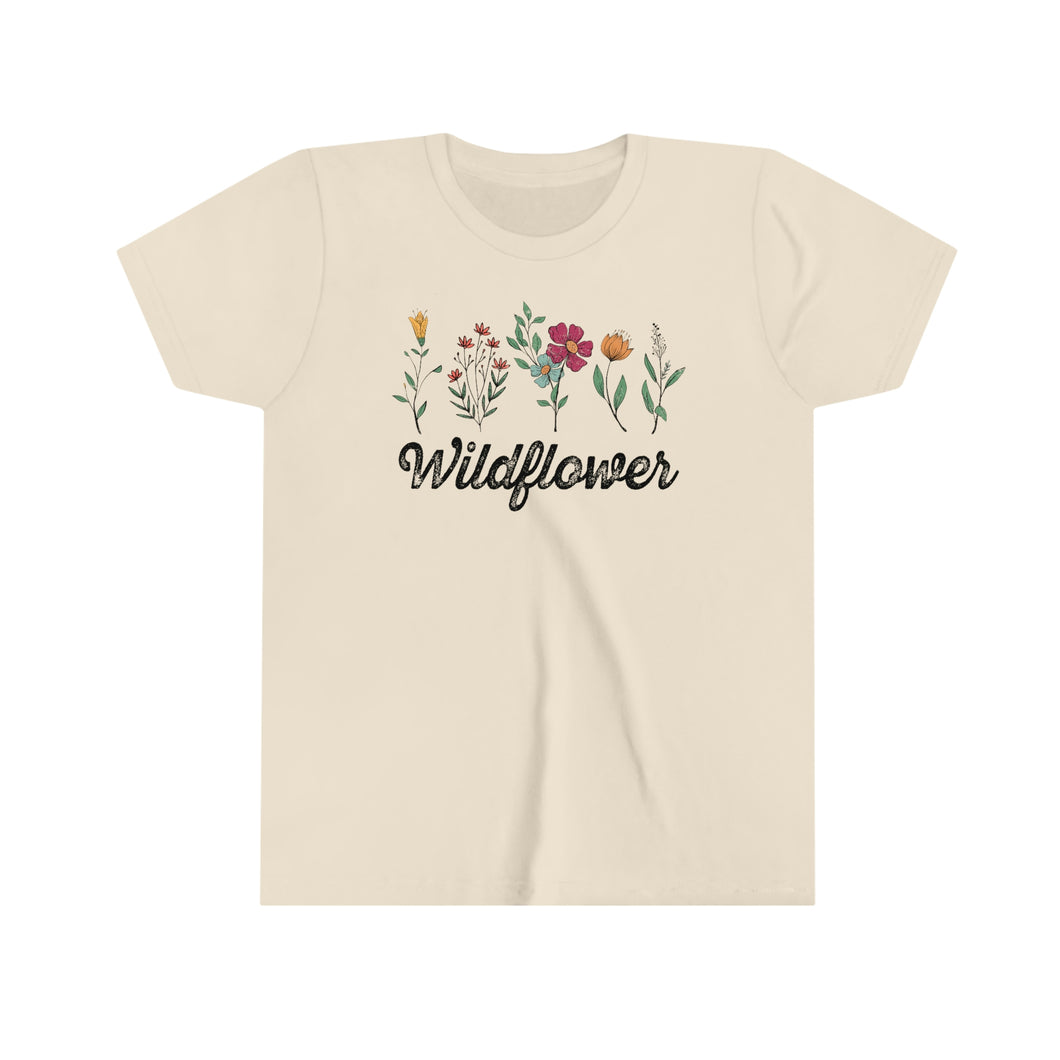 Vintage Wildflowers Girls Youth T-shirt