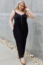 Load image into Gallery viewer, HEYSON All Day Full Size Wide Leg Button Down Jumpsuit in Black
