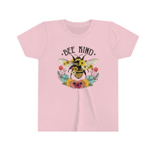 Load image into Gallery viewer, Bee Kind Flowers Youth Girls Retro T-shirt
