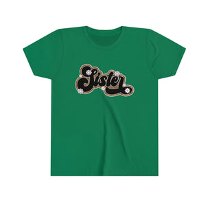 Sister Leopard Girls Youth Retro T-shirt