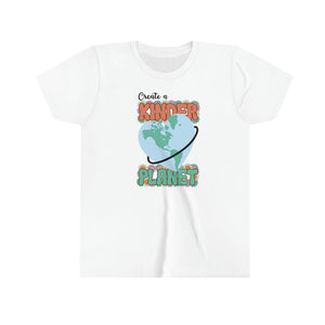 Create a Kinder Planet Girls Youth Retro T-shirt