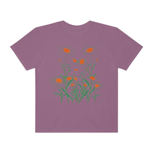 Wildflowers Stenciled Women’s Vintage T-shirt