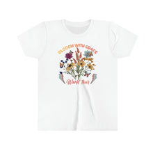 Load image into Gallery viewer, Bloom With Grace Wildflowers Youth Girls Retro T-shirt
