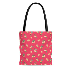 Peaches Dark Pink/Red High Quality Tote Bag