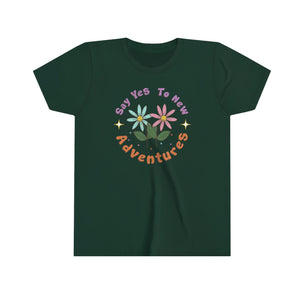 Say Yes to New Adventures Girls Youth Retro T-shirt