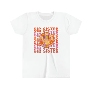 Big Sister Smiley Face Youth Girls Retro T-shirt