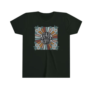 Here Comes The Sun Girls Youth Retro T-shirt