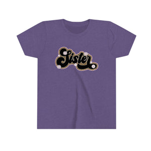 Sister Leopard Girls Youth Retro T-shirt