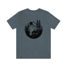 Load image into Gallery viewer, Cabin in The Woods Sketch Men&#39;s Short Sleeve Graphic Tee
