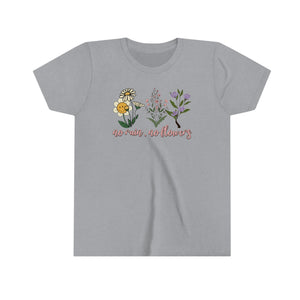 No Rain No Flowers Girls Youth Retro T-shirt