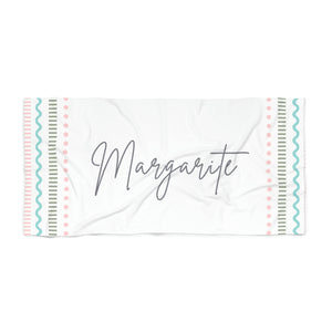 The Margarite Custom Name Beach Towel