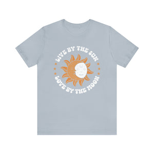 Live By The Sun and Moon Celestial Women's Short Sleeve Graphic Tee