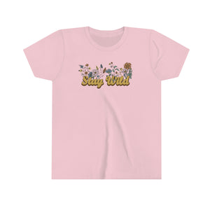 Stay Wild Wildflowers Girls Youth Retro T-shirt