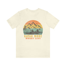 Load image into Gallery viewer, Kayak More Worry Less Men&#39;s Short Sleeve Graphic Tee
