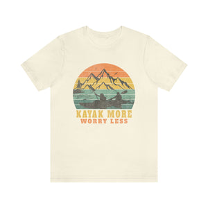 Kayak More Worry Less Men's Short Sleeve Graphic Tee