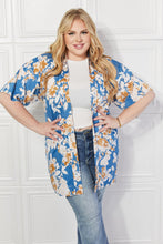 Load image into Gallery viewer, Justin Taylor Time To Grow Floral Kimono in Chambray
