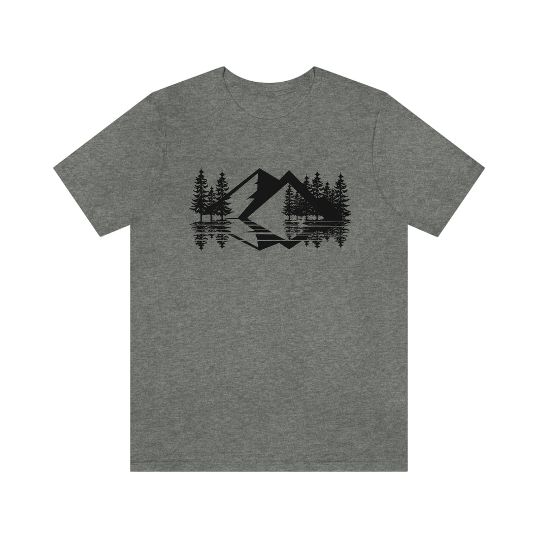 Moutains Sketch Men's Short Sleeve Graphic Tee