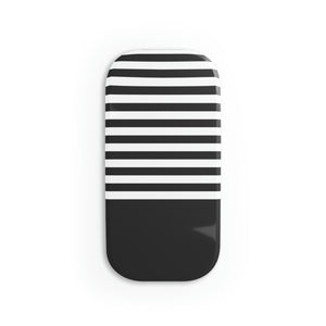 Black and White Stripes Phone Click-On Grip