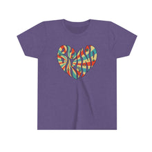 Load image into Gallery viewer, Be Kind Heart Youth Girls Retro T-shirt
