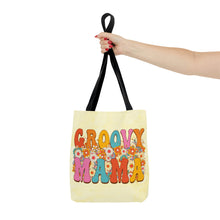 Load image into Gallery viewer, Groovy Mama Yellow High Quality Tote Bag
