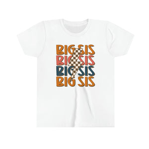 Big Sis Lightning Youth Girls Retro T-shirt