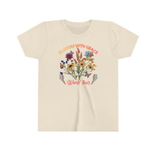 Load image into Gallery viewer, Bloom With Grace Wildflowers Youth Girls Retro T-shirt
