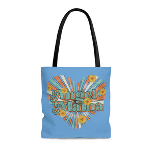 Angel Mama Blue High Quality Tote Bag