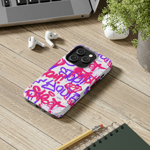 Graffiti Pink Tough Phone Case, Case-Mate