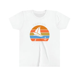 Retro Captain Awesome Sailboat Youth Boys T-shirt