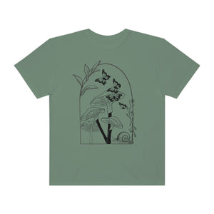 Mushroom Butterflies Stencil Women’s T-shirt