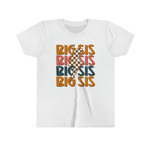 Big Sis Lightning Youth Girls Retro T-shirt