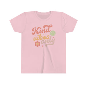 Kind Vibes Only Girls Retro T-shirt